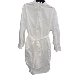 GAP White Button-Up Shirt Dress Size Small
